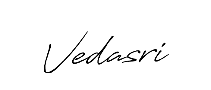 Create a beautiful signature design for name Vedasri. With this signature (Antro_Vectra_Bolder) fonts, you can make a handwritten signature for free. Vedasri signature style 7 images and pictures png