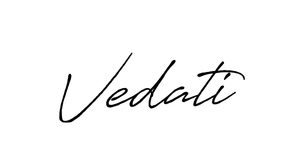 if you are searching for the best signature style for your name Vedati. so please give up your signature search. here we have designed multiple signature styles  using Antro_Vectra_Bolder. Vedati signature style 7 images and pictures png