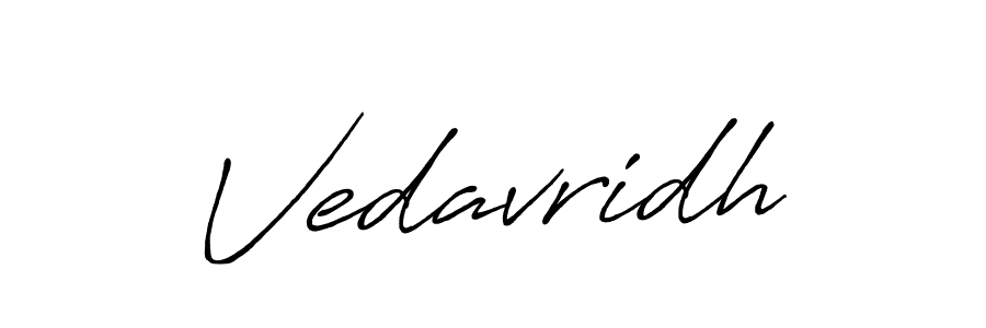 Make a beautiful signature design for name Vedavridh. With this signature (Antro_Vectra_Bolder) style, you can create a handwritten signature for free. Vedavridh signature style 7 images and pictures png