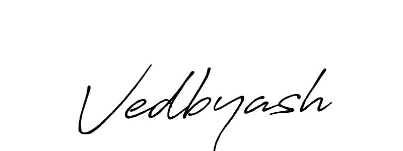 if you are searching for the best signature style for your name Vedbyash. so please give up your signature search. here we have designed multiple signature styles  using Antro_Vectra_Bolder. Vedbyash signature style 7 images and pictures png