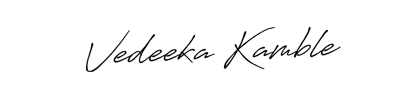 Use a signature maker to create a handwritten signature online. With this signature software, you can design (Antro_Vectra_Bolder) your own signature for name Vedeeka Kamble. Vedeeka Kamble signature style 7 images and pictures png