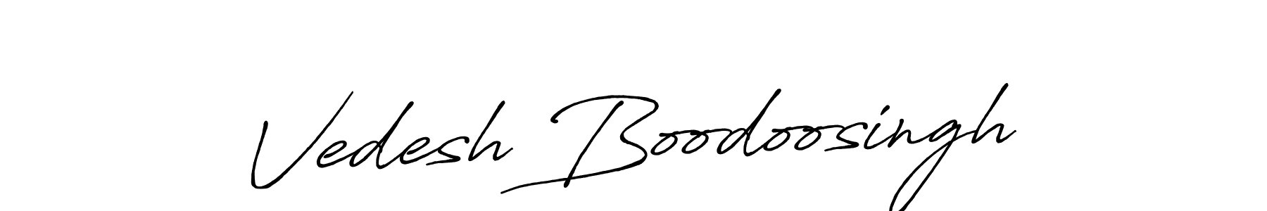 Also we have Vedesh Boodoosingh name is the best signature style. Create professional handwritten signature collection using Antro_Vectra_Bolder autograph style. Vedesh Boodoosingh signature style 7 images and pictures png