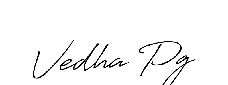 Make a beautiful signature design for name Vedha Pg. Use this online signature maker to create a handwritten signature for free. Vedha Pg signature style 7 images and pictures png