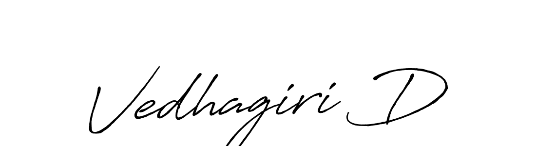 How to make Vedhagiri D signature? Antro_Vectra_Bolder is a professional autograph style. Create handwritten signature for Vedhagiri D name. Vedhagiri D signature style 7 images and pictures png