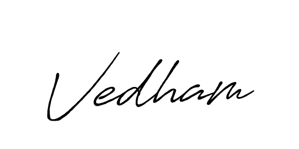 It looks lik you need a new signature style for name Vedham. Design unique handwritten (Antro_Vectra_Bolder) signature with our free signature maker in just a few clicks. Vedham signature style 7 images and pictures png