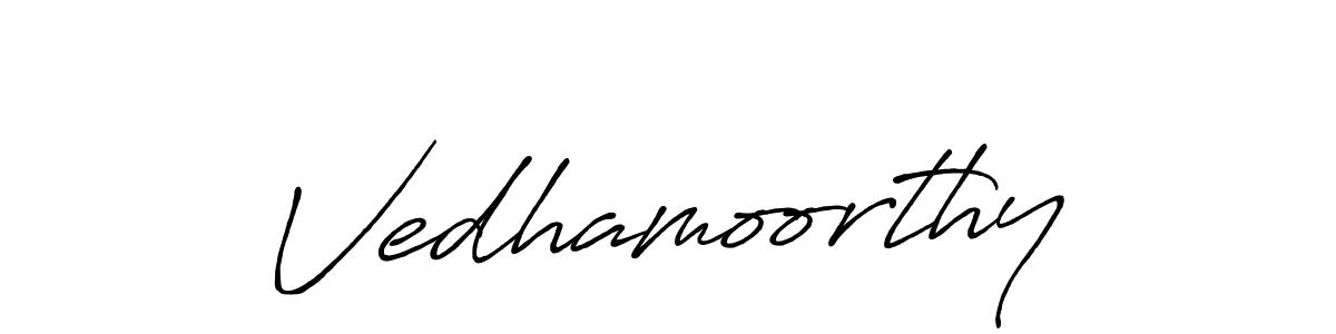 Vedhamoorthy stylish signature style. Best Handwritten Sign (Antro_Vectra_Bolder) for my name. Handwritten Signature Collection Ideas for my name Vedhamoorthy. Vedhamoorthy signature style 7 images and pictures png