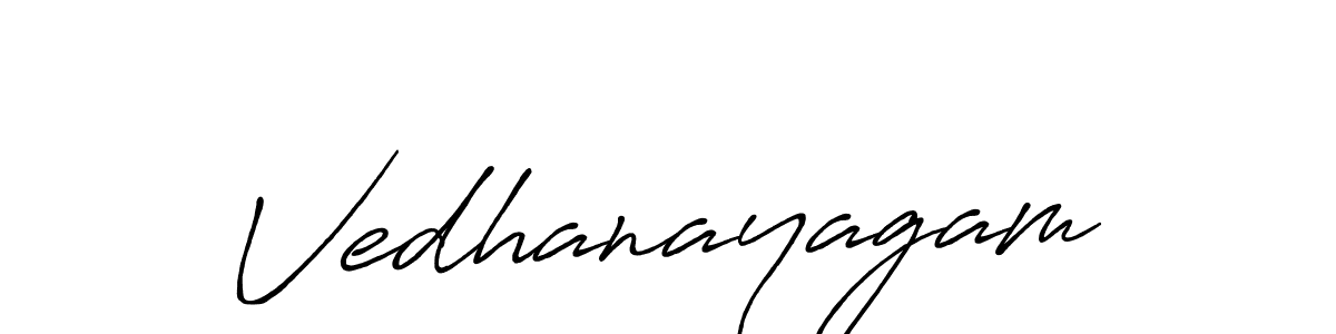 Create a beautiful signature design for name Vedhanayagam. With this signature (Antro_Vectra_Bolder) fonts, you can make a handwritten signature for free. Vedhanayagam signature style 7 images and pictures png