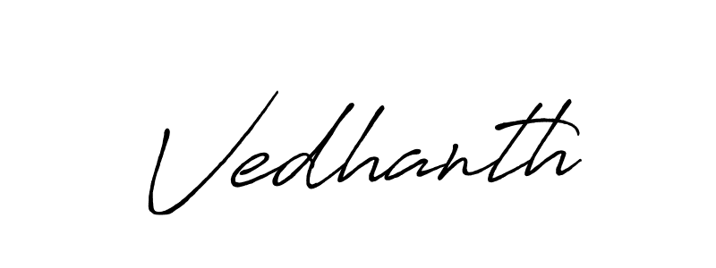 The best way (Antro_Vectra_Bolder) to make a short signature is to pick only two or three words in your name. The name Vedhanth include a total of six letters. For converting this name. Vedhanth signature style 7 images and pictures png