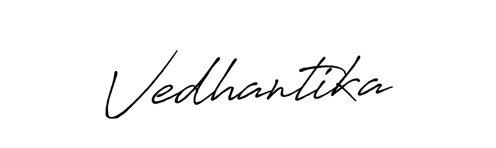 How to make Vedhantika signature? Antro_Vectra_Bolder is a professional autograph style. Create handwritten signature for Vedhantika name. Vedhantika signature style 7 images and pictures png