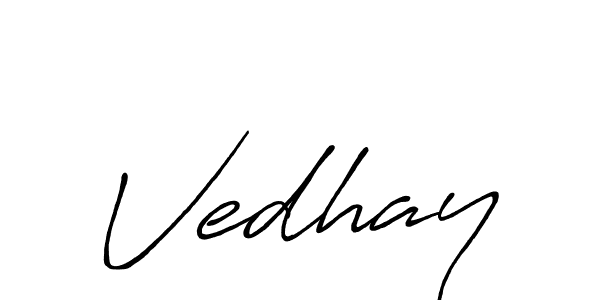 How to make Vedhay signature? Antro_Vectra_Bolder is a professional autograph style. Create handwritten signature for Vedhay name. Vedhay signature style 7 images and pictures png
