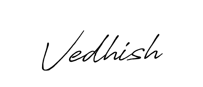 Make a beautiful signature design for name Vedhish. With this signature (Antro_Vectra_Bolder) style, you can create a handwritten signature for free. Vedhish signature style 7 images and pictures png