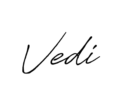 How to make Vedi signature? Antro_Vectra_Bolder is a professional autograph style. Create handwritten signature for Vedi name. Vedi signature style 7 images and pictures png