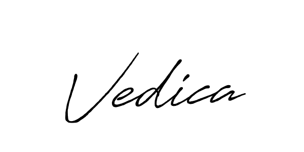 It looks lik you need a new signature style for name Vedica. Design unique handwritten (Antro_Vectra_Bolder) signature with our free signature maker in just a few clicks. Vedica signature style 7 images and pictures png