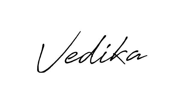 Design your own signature with our free online signature maker. With this signature software, you can create a handwritten (Antro_Vectra_Bolder) signature for name Vedika. Vedika signature style 7 images and pictures png