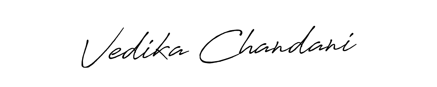 Also we have Vedika Chandani name is the best signature style. Create professional handwritten signature collection using Antro_Vectra_Bolder autograph style. Vedika Chandani signature style 7 images and pictures png