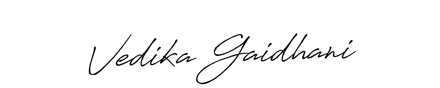 Vedika Gaidhani stylish signature style. Best Handwritten Sign (Antro_Vectra_Bolder) for my name. Handwritten Signature Collection Ideas for my name Vedika Gaidhani. Vedika Gaidhani signature style 7 images and pictures png
