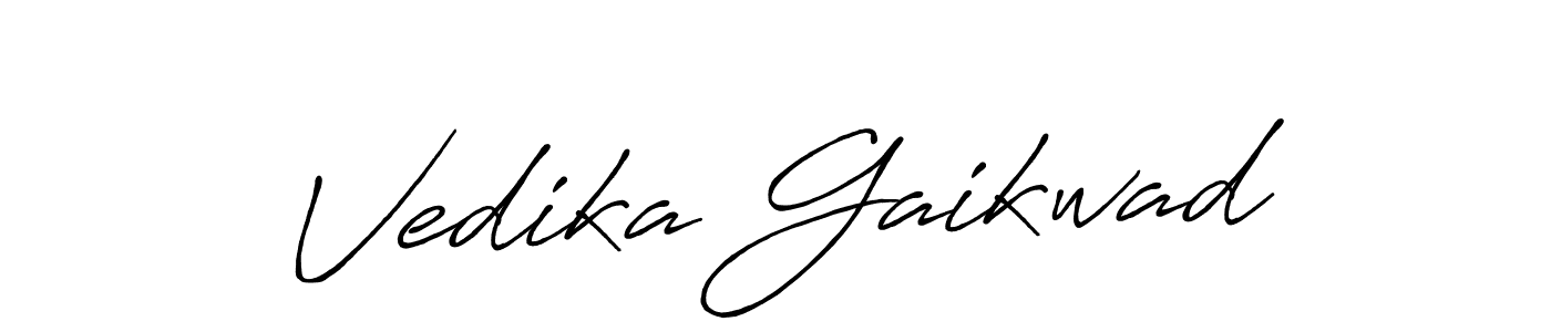 Make a short Vedika Gaikwad signature style. Manage your documents anywhere anytime using Antro_Vectra_Bolder. Create and add eSignatures, submit forms, share and send files easily. Vedika Gaikwad signature style 7 images and pictures png