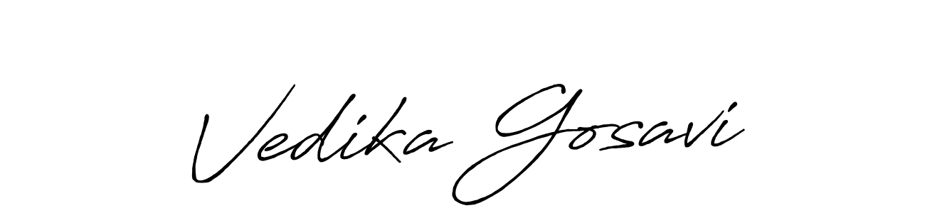 Also You can easily find your signature by using the search form. We will create Vedika Gosavi name handwritten signature images for you free of cost using Antro_Vectra_Bolder sign style. Vedika Gosavi signature style 7 images and pictures png