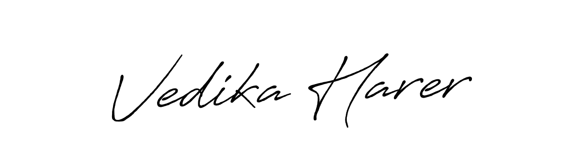 Also You can easily find your signature by using the search form. We will create Vedika Harer name handwritten signature images for you free of cost using Antro_Vectra_Bolder sign style. Vedika Harer signature style 7 images and pictures png