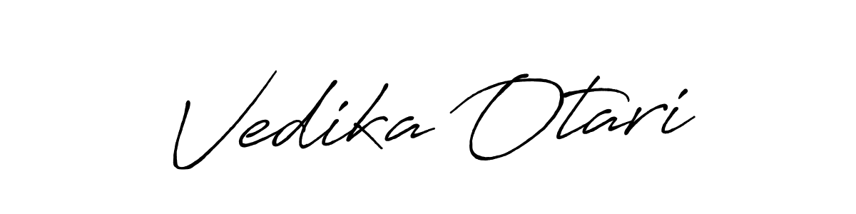 Create a beautiful signature design for name Vedika Otari. With this signature (Antro_Vectra_Bolder) fonts, you can make a handwritten signature for free. Vedika Otari signature style 7 images and pictures png