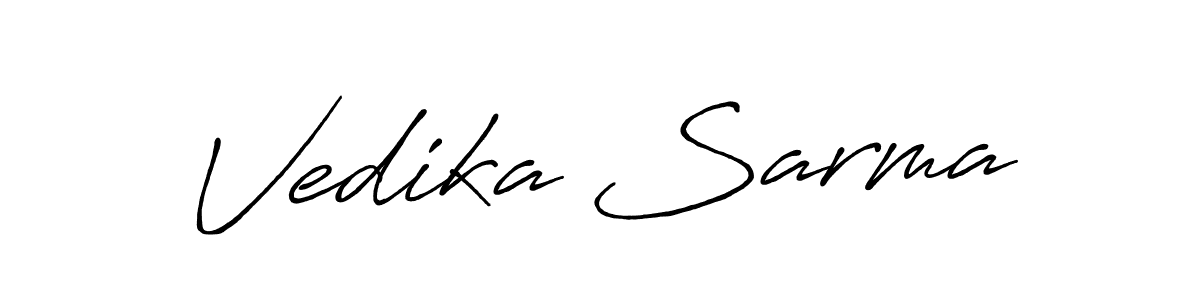 Use a signature maker to create a handwritten signature online. With this signature software, you can design (Antro_Vectra_Bolder) your own signature for name Vedika Sarma. Vedika Sarma signature style 7 images and pictures png
