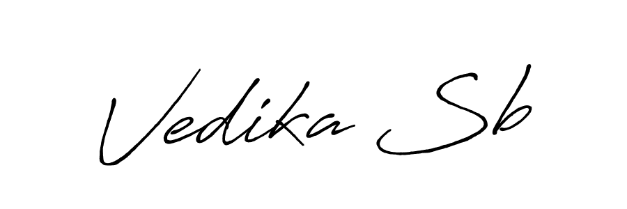 Make a beautiful signature design for name Vedika Sb. With this signature (Antro_Vectra_Bolder) style, you can create a handwritten signature for free. Vedika Sb signature style 7 images and pictures png