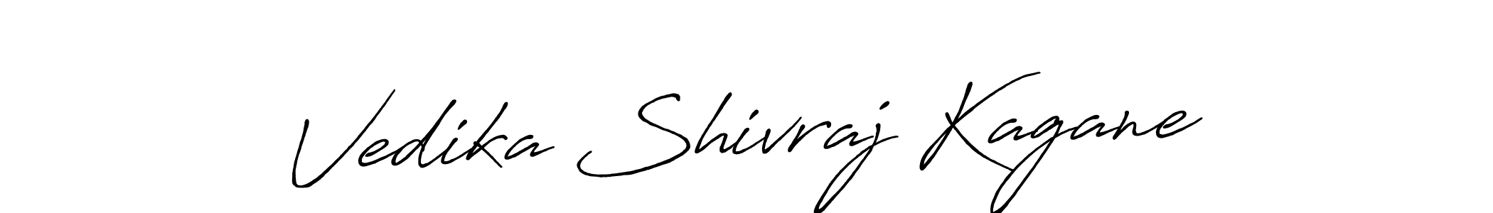 Antro_Vectra_Bolder is a professional signature style that is perfect for those who want to add a touch of class to their signature. It is also a great choice for those who want to make their signature more unique. Get Vedika Shivraj Kagane name to fancy signature for free. Vedika Shivraj Kagane signature style 7 images and pictures png