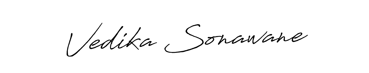 It looks lik you need a new signature style for name Vedika Sonawane. Design unique handwritten (Antro_Vectra_Bolder) signature with our free signature maker in just a few clicks. Vedika Sonawane signature style 7 images and pictures png