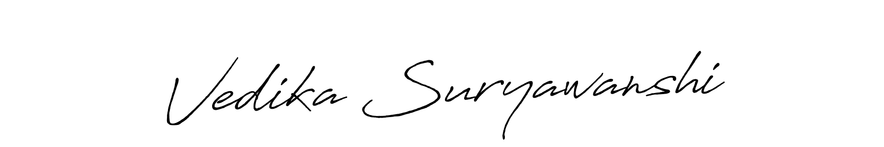 How to make Vedika Suryawanshi signature? Antro_Vectra_Bolder is a professional autograph style. Create handwritten signature for Vedika Suryawanshi name. Vedika Suryawanshi signature style 7 images and pictures png