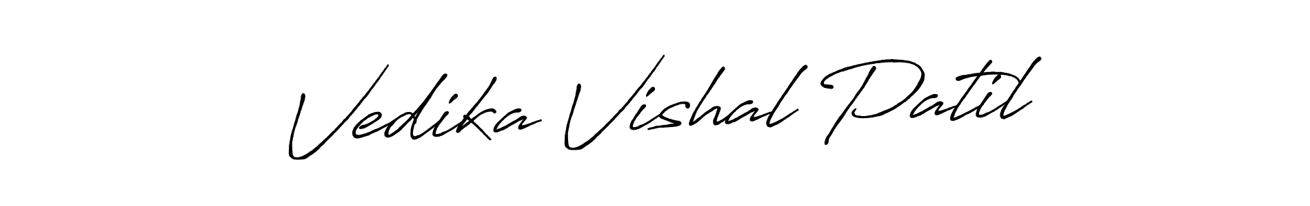 Similarly Antro_Vectra_Bolder is the best handwritten signature design. Signature creator online .You can use it as an online autograph creator for name Vedika Vishal Patil. Vedika Vishal Patil signature style 7 images and pictures png
