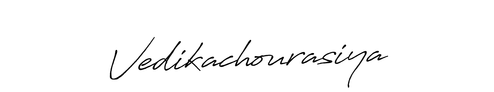 The best way (Antro_Vectra_Bolder) to make a short signature is to pick only two or three words in your name. The name Vedikachourasiya include a total of six letters. For converting this name. Vedikachourasiya signature style 7 images and pictures png