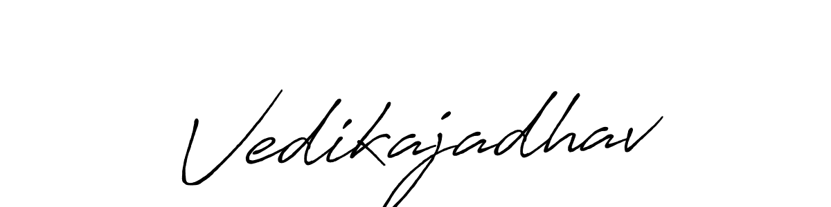 Also You can easily find your signature by using the search form. We will create Vedikajadhav name handwritten signature images for you free of cost using Antro_Vectra_Bolder sign style. Vedikajadhav signature style 7 images and pictures png