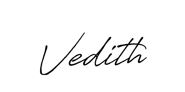 How to make Vedith name signature. Use Antro_Vectra_Bolder style for creating short signs online. This is the latest handwritten sign. Vedith signature style 7 images and pictures png