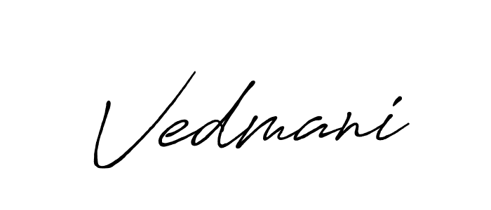 if you are searching for the best signature style for your name Vedmani. so please give up your signature search. here we have designed multiple signature styles  using Antro_Vectra_Bolder. Vedmani signature style 7 images and pictures png