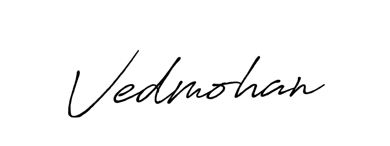 Make a beautiful signature design for name Vedmohan. With this signature (Antro_Vectra_Bolder) style, you can create a handwritten signature for free. Vedmohan signature style 7 images and pictures png