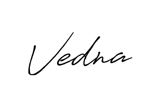 How to make Vedna name signature. Use Antro_Vectra_Bolder style for creating short signs online. This is the latest handwritten sign. Vedna signature style 7 images and pictures png