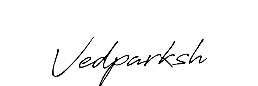 How to make Vedparksh signature? Antro_Vectra_Bolder is a professional autograph style. Create handwritten signature for Vedparksh name. Vedparksh signature style 7 images and pictures png