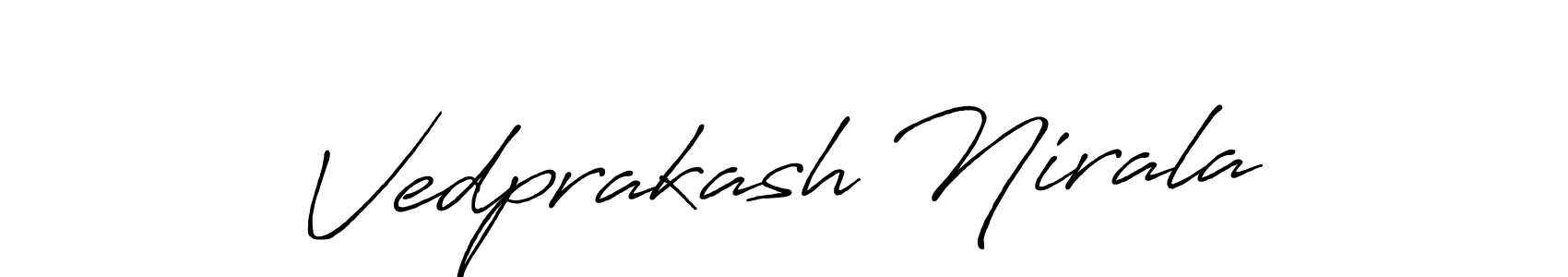 The best way (Antro_Vectra_Bolder) to make a short signature is to pick only two or three words in your name. The name Vedprakash Nirala include a total of six letters. For converting this name. Vedprakash Nirala signature style 7 images and pictures png