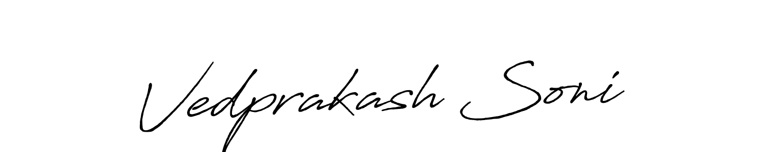 Also we have Vedprakash Soni name is the best signature style. Create professional handwritten signature collection using Antro_Vectra_Bolder autograph style. Vedprakash Soni signature style 7 images and pictures png