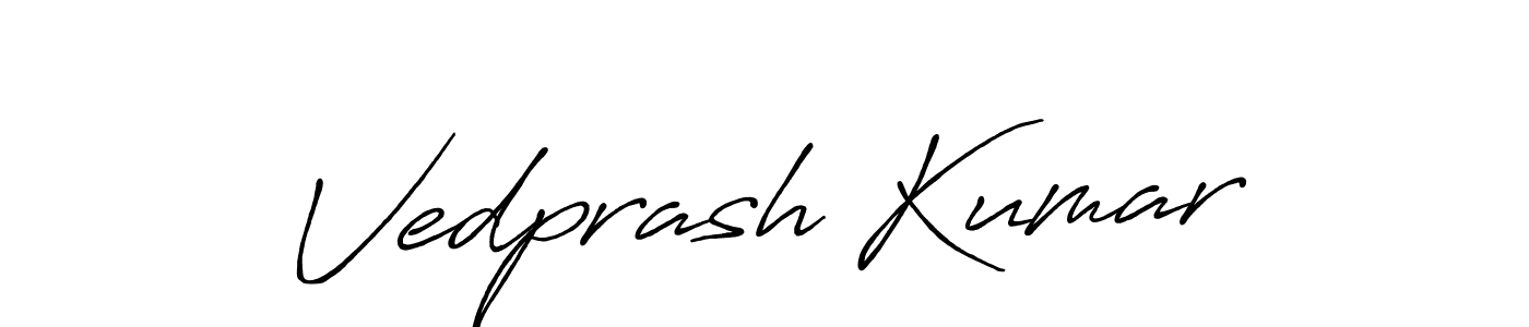 Antro_Vectra_Bolder is a professional signature style that is perfect for those who want to add a touch of class to their signature. It is also a great choice for those who want to make their signature more unique. Get Vedprash Kumar name to fancy signature for free. Vedprash Kumar signature style 7 images and pictures png
