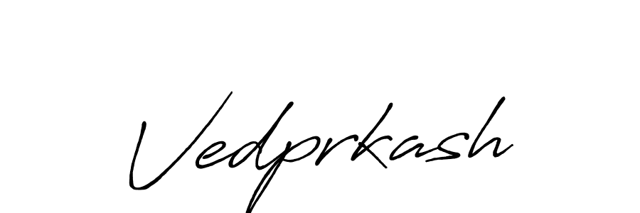 How to make Vedprkash name signature. Use Antro_Vectra_Bolder style for creating short signs online. This is the latest handwritten sign. Vedprkash signature style 7 images and pictures png