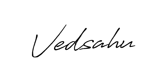 Also You can easily find your signature by using the search form. We will create Vedsahu name handwritten signature images for you free of cost using Antro_Vectra_Bolder sign style. Vedsahu signature style 7 images and pictures png