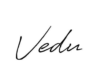 Also You can easily find your signature by using the search form. We will create Vedu name handwritten signature images for you free of cost using Antro_Vectra_Bolder sign style. Vedu signature style 7 images and pictures png