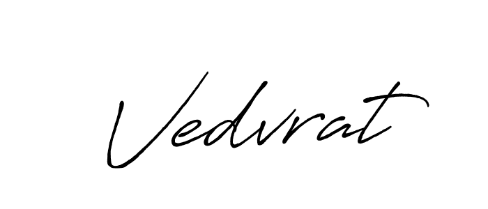 It looks lik you need a new signature style for name Vedvrat. Design unique handwritten (Antro_Vectra_Bolder) signature with our free signature maker in just a few clicks. Vedvrat signature style 7 images and pictures png