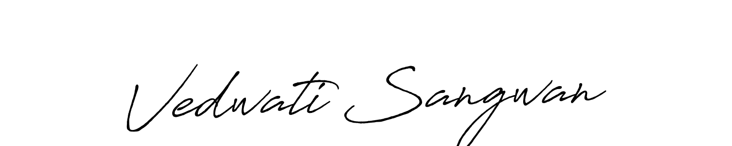 How to Draw Vedwati Sangwan signature style? Antro_Vectra_Bolder is a latest design signature styles for name Vedwati Sangwan. Vedwati Sangwan signature style 7 images and pictures png