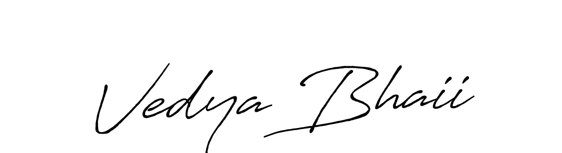 How to make Vedya Bhaii signature? Antro_Vectra_Bolder is a professional autograph style. Create handwritten signature for Vedya Bhaii name. Vedya Bhaii signature style 7 images and pictures png