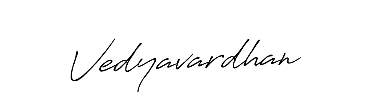 Vedyavardhan stylish signature style. Best Handwritten Sign (Antro_Vectra_Bolder) for my name. Handwritten Signature Collection Ideas for my name Vedyavardhan. Vedyavardhan signature style 7 images and pictures png