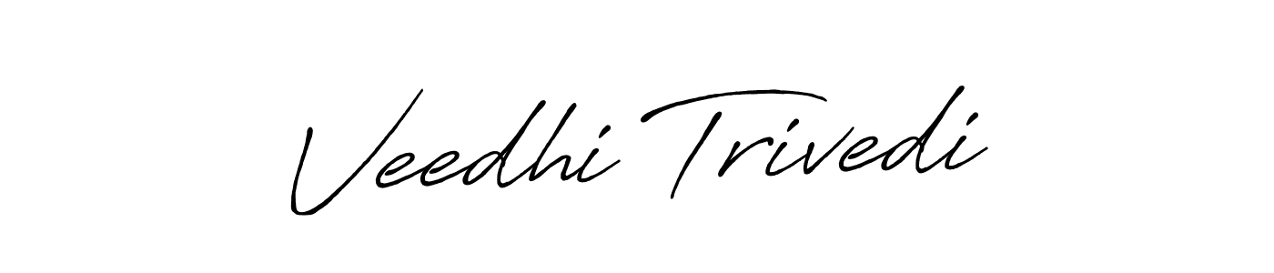 Use a signature maker to create a handwritten signature online. With this signature software, you can design (Antro_Vectra_Bolder) your own signature for name Veedhi Trivedi. Veedhi Trivedi signature style 7 images and pictures png