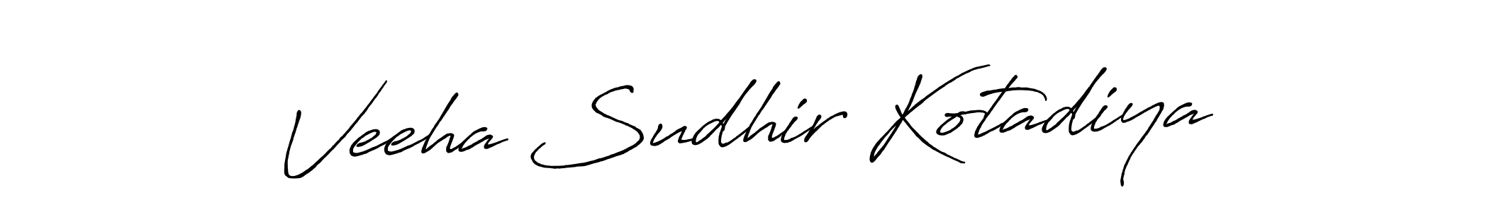 Use a signature maker to create a handwritten signature online. With this signature software, you can design (Antro_Vectra_Bolder) your own signature for name Veeha Sudhir Kotadiya. Veeha Sudhir Kotadiya signature style 7 images and pictures png