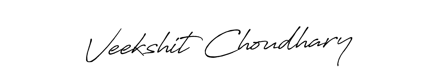 Create a beautiful signature design for name Veekshit Choudhary. With this signature (Antro_Vectra_Bolder) fonts, you can make a handwritten signature for free. Veekshit Choudhary signature style 7 images and pictures png